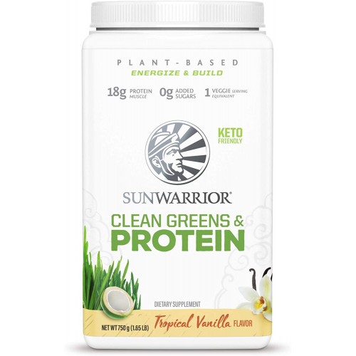 Sunwarrior Clean Greens and Protein, Vanilla, 750 g